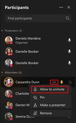 Educators can choose to mute all students during class and then allow specific students to unmute when they raise their hand.